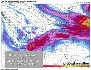 GFS as of 11pm Tuesday night, the storm begins to take shape over Western U.S.