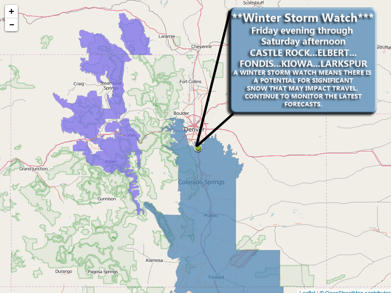 Getting Ready for Round 2. Winter Storm Watch Issued…