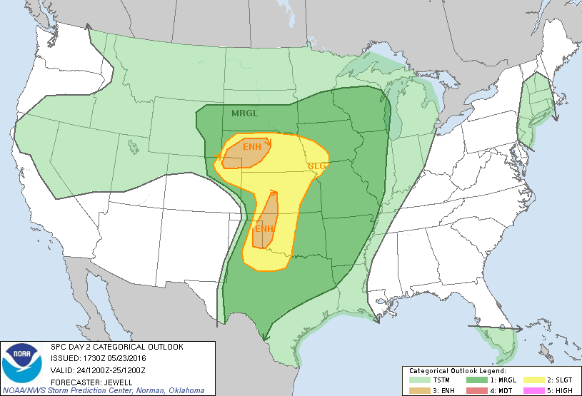 Colorado Severe Weather Possible Tuesday May 24, 2016