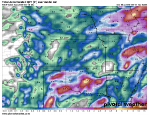 NAM total predicted precip by Sunday 9AM