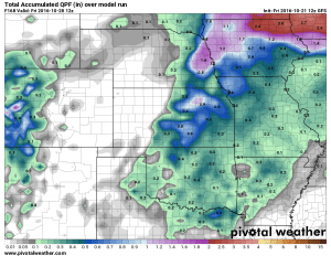 QPF shows how much total precipitation expected. This is a look at the next 7 days