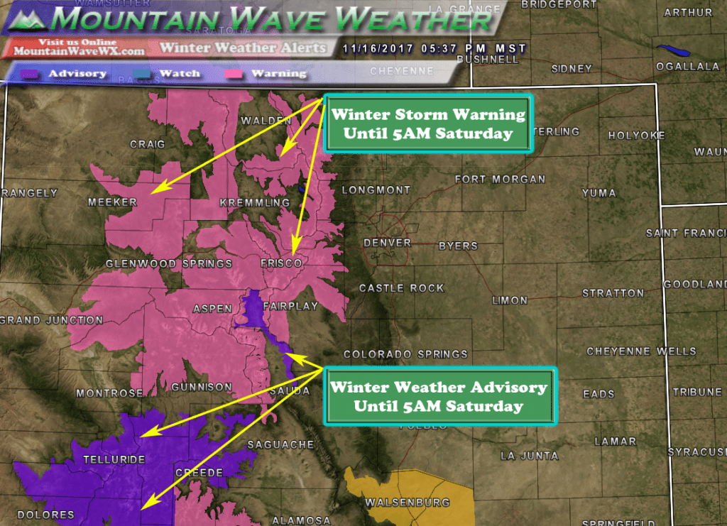 Winter Storm Warning | Colorado Snowstorm | Colorado Ski Areas | Colorado Mountains | Snowpack