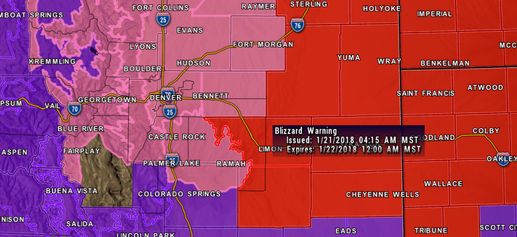Blizzard Warning | Winter Storm Warning | Winter Weather Advisory | Colorado Weather | Palmer Divide Weather | Castle Rock CO Weather