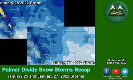 Palmer Divide Snowfall Recap Jan 25 and Jan 27 2022 Storms