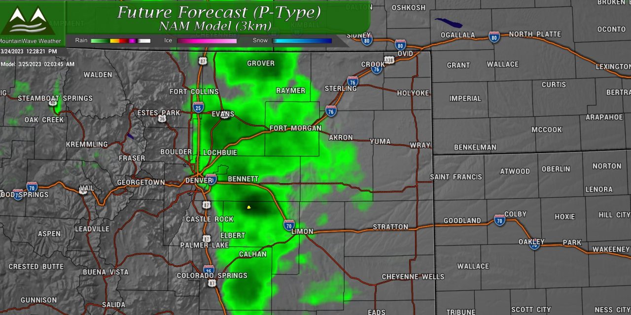 Weekend Storm to Bring Snow Back to Eastern Colorado – Forecast valid 3-24-2023 11AM