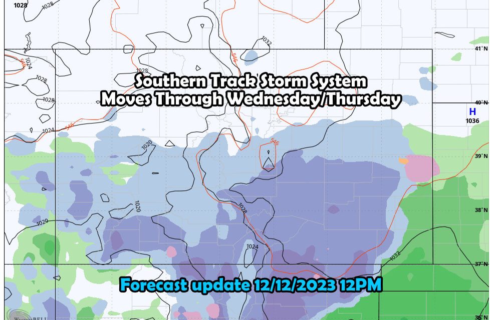 Southern Storm – More Snow on the Way! – Forecast valid 12-12-2023 12PM
